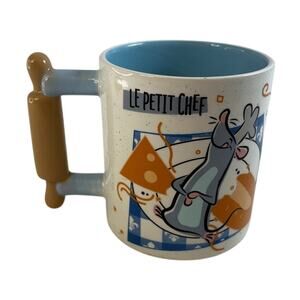 Disney Pixar Ratatouille Remy Le Petit Chef Rolling Pin Handle Coffee Mug 20oz